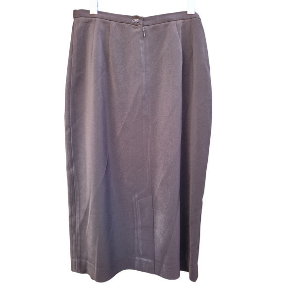 Vintage Ultimate Concept Black‎ Basic Zip Back Slit Midi gathered Skirt - Picture 3 of 12